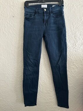 Frame Le Skinny de Jeanne Dark Wash Jeans 28